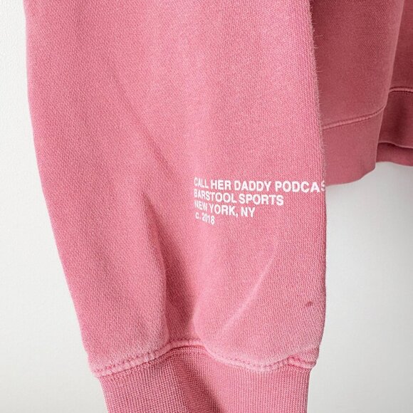 Call Her Daddy “Father” Crewneck Pullover Sweatshirt Vintage Wash Mauve Small - Picture 5 of 8